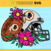 Flower football Washington Redskins SVG PNG EPS DXF PDF Football Design 3236