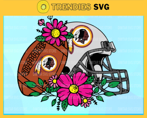 Flower football Washington Redskins SVG PNG EPS DXF PDF Football Design 3236