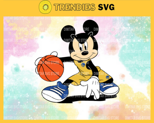 Golden State Warriors Mickey NBA Sport Team Logo Basketball Svg Eps Png Dxf Pdf Design 3569