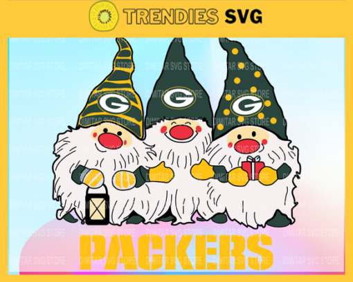 Green Bay Packers And Triples Gnomes Sport Svg Gnomes Svg Football NFL Team Design 3604