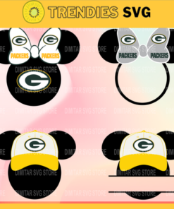Green Bay Packers Disney Inspired printable graphic art Mickey Mouse SVG PNG EPS DXF PDF Football Design 3600