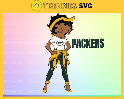 Green Bay Packers Girl NFL Svg Pdf Dxf Eps Png Silhouette Svg Download Instant Design 3643
