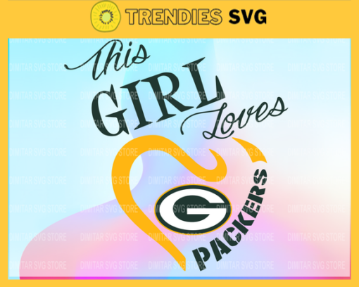 Green Bay Packers Girl NFL Svg Pdf Dxf Eps Png Silhouette Svg Download Instant Design 3644