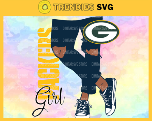 Green Bay Packers Girl with Jean Svg Pdf Dxf Eps Png Silhouette Svg Download Instant Design 3647 Design 3647