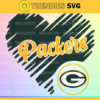 Green Bay Packers Heart NFL Svg Sport NFL Svg Heart T Shirt SVG PNG EPS Design 3653