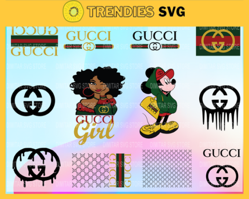 Gucci pattern svg Gucci svg designs Gucci logo pattern svg cut files Gucci girl brand logo digital download svg dxf eps studio files Design 3922 Design 3922