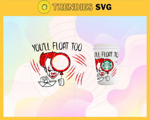 Halloween Clown Starbucks Cold Cup Svg Starbucks cold cup 24 oz Svg It Svg Halloween Svg Horror Film Svg Scary Character Svg Design 3931