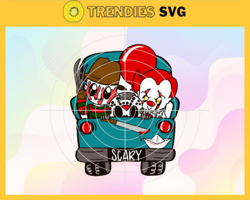 Halloween Truck Svg Halloween Pennywise Svg Scary Svg Pennywise Svg Truck Movie svg Halloween Clown Svg Design 3945