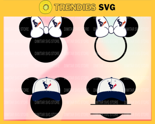Houston Texans Disney Inspired printable graphic art Mickey Mouse SVG PNG EPS DXF PDF Football Design 4028