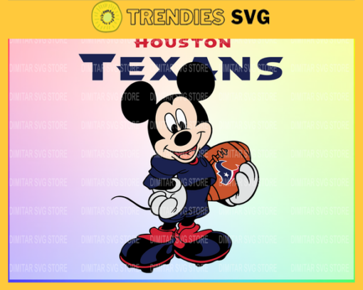 Houston Texans Disney Inspired printable graphic art Mickey Mouse SVG PNG EPS DXF PDF Football Design 4029