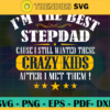 I am the best step dad cause I still wanted these crazy kids svg fathers day gift gift for papa fathers day lover Happy Fathers Day Dad Svg Design 4210