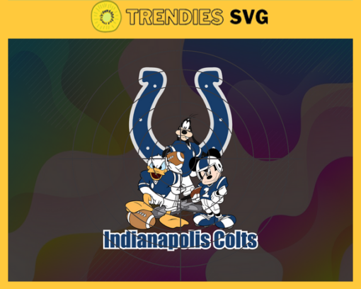 Indianapolis Colts Cartoon Movie Svg Donald Duck Svg Mickey Svg Pluto Svg Colts Svg Colts Team Svg Design 4727