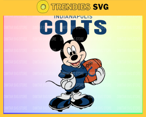 Indianapolis Colts Disney Inspired printable graphic art Mickey Mouse SVG PNG EPS DXF PDF Football Design 4710