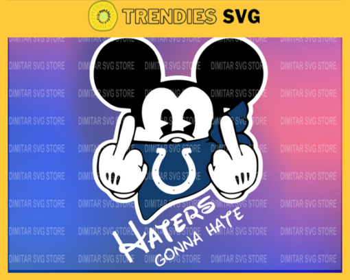 Indianapolis Colts Disney Inspired printable graphic art Mickey Mouse SVG PNG EPS DXF PDF Football Design 4712