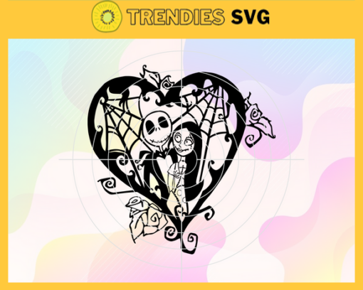 Jack Skellington And Sally Heart Svg Jack and Sally Couple Svg Halloween Svg Jack Skellington Svg Sally Heart Svg The Nightmare Before Christmas Svg Design 5002