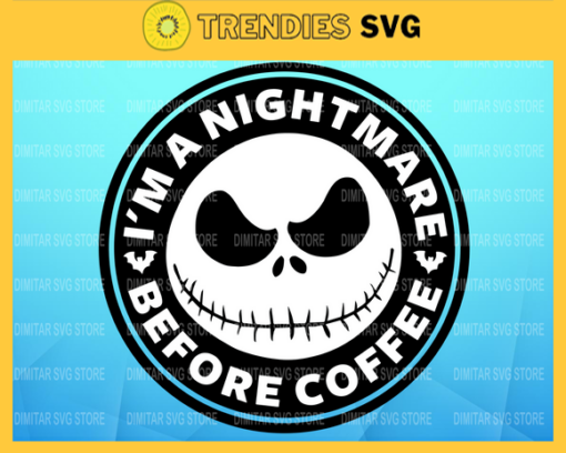 Jack Skellington SVG Disney Halloween Svg Jack Skellington face svg Nightmare Before Coffe svg png jpeg dxf Design 5009