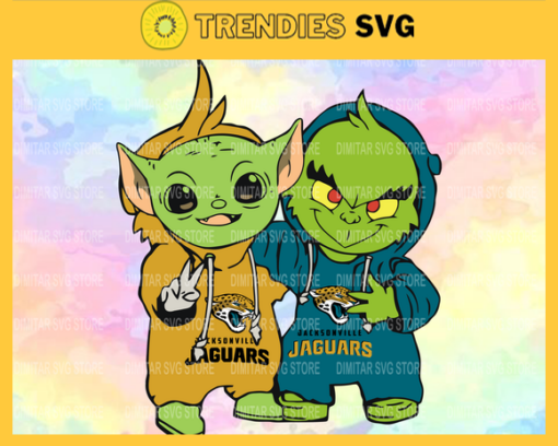 Jacksonville Jaguars Baby Yoda And Grinch NFL Svg Instand Download Design 5021 Design 5021