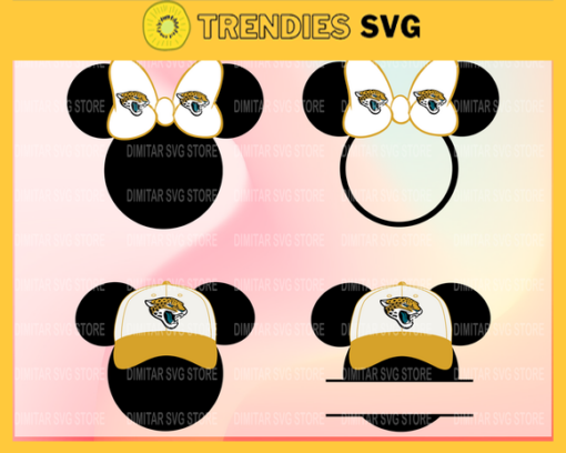 Jacksonville Jaguars Disney Inspired printable graphic art Mickey Mouse SVG PNG EPS DXF PDF Football Design 5017