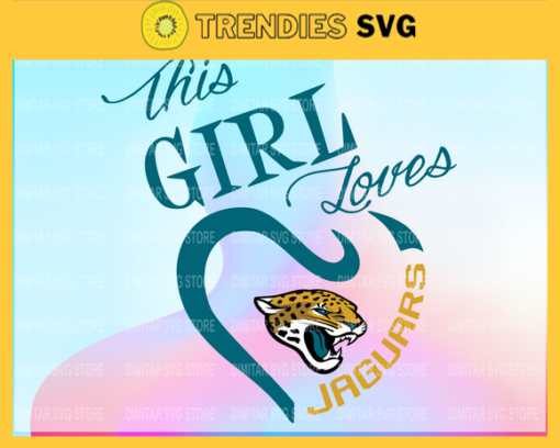 Jacksonville Jaguars Girl NFL Svg Pdf Dxf Eps Png Silhouette Svg Download Instant Design 5058