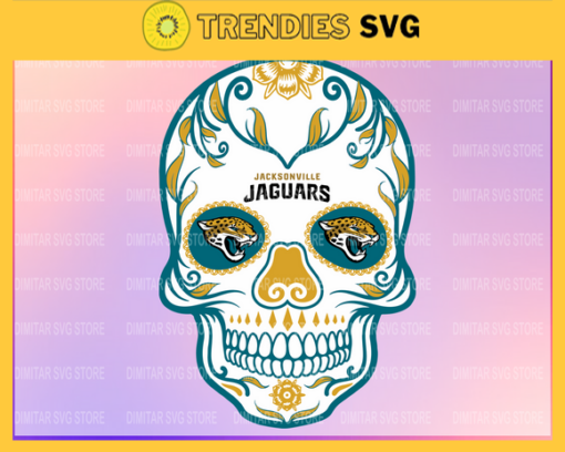 Jacksonville Jaguars Skull NFL Svg Pdf Dxf Eps Png Silhouette Svg Download Instant Design 5098