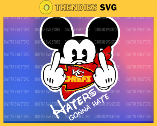 Kansas City Chiefs Disney Inspired printable graphic art Mickey Mouse SVG PNG EPS DXF PDF Football Design 5444