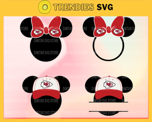 Kansas City Chiefs Disney Inspired printable graphic art Mickey Mouse SVG PNG EPS DXF PDF Football Design 5445