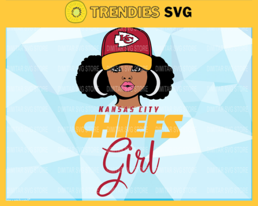 Kansas City Chiefs Girl NFL Svg Pdf Dxf Eps Png Silhouette Svg Download Instant Design 5489