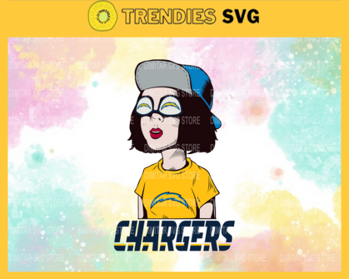 Little Girl Svg Los Angeles Chargers Svg Los Angeles Svg Chargers svg Girl Svg Queen Svg Design 5714
