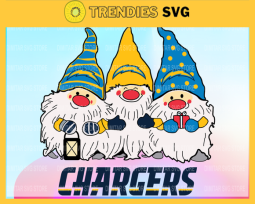 Los Angeles Chargers And Triples Gnomes Sport Svg Gnomes Svg Football NFL Team Design 5751