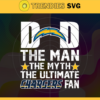 Los Angeles Chargers Dad The Man The Myth The Legend Svg Fathers Day Gift Footbal ball Fan svg Dad Nfl svg Fathers Day svg Chargers DAD svg Design 5773