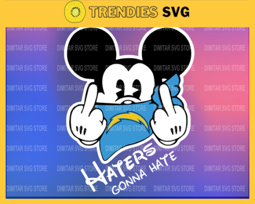 Los Angeles Chargers Disney Inspired printable graphic art Mickey Mouse SVG PNG EPS DXF PDF Football Design 5748