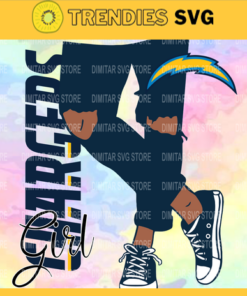 Los Angeles Chargers Girl with Jean Svg Pdf Dxf Eps Png Silhouette Svg Download Instant Design 5794
