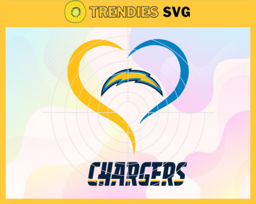 Los Angeles Chargers Heart NFL Svg Los Angeles Chargers Los Angeles svg LA Heart svg Chargers svg Chargers Heart svg Design 5799