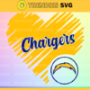 Los Angeles Chargers Heart NFL Svg Sport NFL Svg Heart T Shirt Heart Cut Files Silhouette Svg Download Instant Design 5800