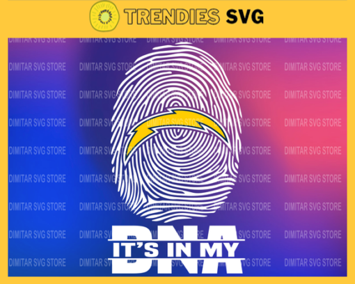 Los Angeles Chargers It is in my DNA Svg Sport NFL Svg DNA T Shirt DNA Cut Files Silhouette Svg Download Instant Design 5804