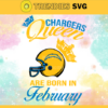 Los Angeles Chargers Queen Are Born In February NFL Svg Los Angeles Chargers Los Angeles svg LA Queen svg Chargers svg Chargers Queen svg Design 5815