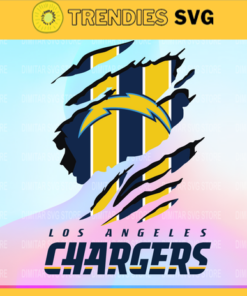 Los Angeles Chargers Scratch NFL Svg Pdf Dxf Eps Png Silhouette Svg Download Instant Design 5823
