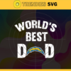 Los Angeles Chargers Worlds Best Dad svg Fathers Day Gift Footbal ball Fan svg Dad Nfl svg Fathers Day svg Chargers DAD svg Design 5863