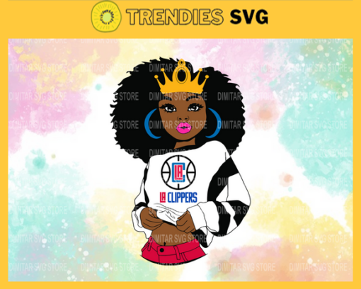 Los Angeles Clippers Girl NFL Svg Pdf Dxf Eps Png Silhouette Svg Download Instant Design 5867
