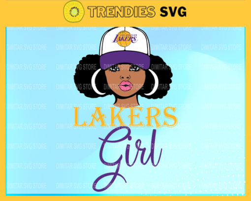 Los Angeles Lakers Girl NFL Svg Pdf Dxf Eps Png Silhouette Svg Download Instant Design 5882
