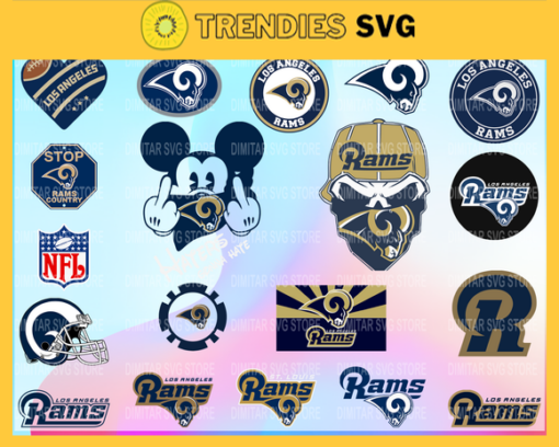 Los Angeles Rams Bundle Logo SVG PNG EPS DXF PDF Football Design 5903