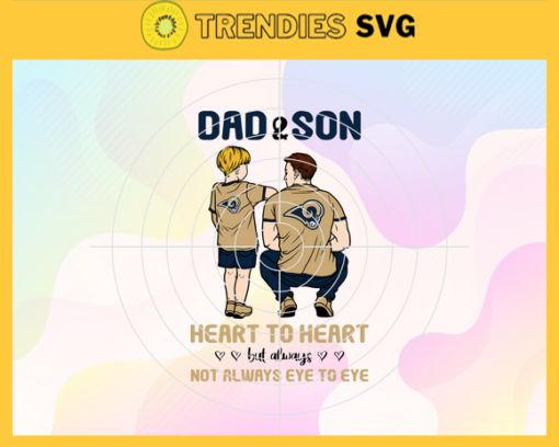 Los Angeles Rams Dad and Son Svg Fathers Day Gift Footbal ball Fan svg Dad Nfl svg Fathers Day svg Rams DAD svg Design 5910