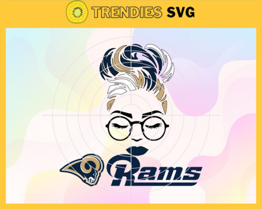 Los Angeles Rams Girl NFL Svg Los Angeles Rams Rams svg Rams Girl svg Rams Girl svg Black Girl svg Design 5928