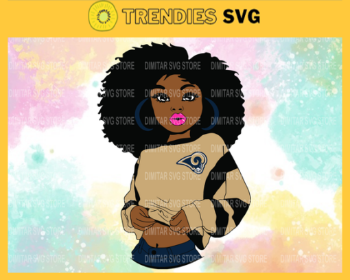 Los Angeles Rams Girl NFL Svg Los Angeles Rams Rams svg Rams girl svg Rams girl svg Black girl svg Design 5927