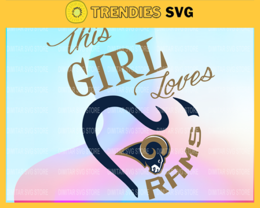 Los Angeles Rams Girl NFL Svg Pdf Dxf Eps Png Silhouette Svg Download Instant Design 5932