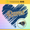 Los Angeles Rams Heart NFL Svg Sport NFL Svg Heart T Shirt Heart Cut Files Silhouette Svg Download Instant Design 5940