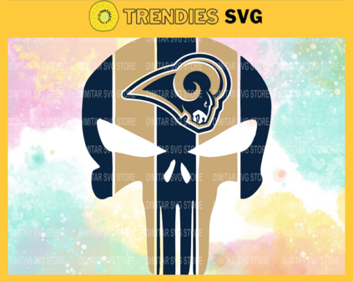 Los Angeles Rams Skull NFL Svg Los Angeles Rams Rams svg Rams Skull svg Rams Skull svg Skull svg Design 5965