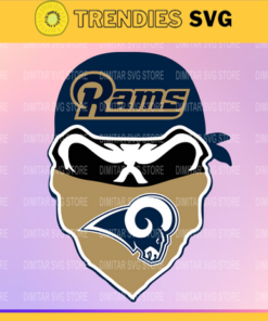 Los Angeles Rams Skull NFL Svg Pdf Dxf Eps Png Silhouette Svg Download Instant Design 5969