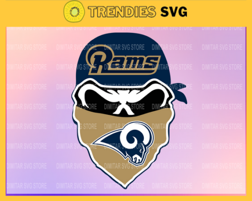 Los Angeles Rams Skull NFL Svg Pdf Dxf Eps Png Silhouette Svg Download Instant Design 5969