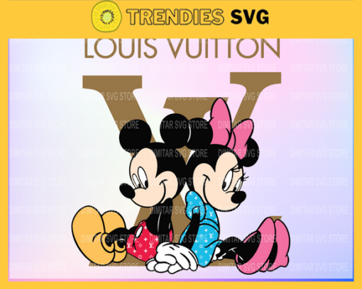 Louis Vuitton Disney Inspired printable graphic art Mickey and Minnie SVG PNG EPS DXF PDF Louis Vuitton Logo Design 6032